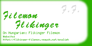 filemon flikinger business card